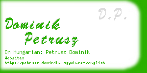 dominik petrusz business card